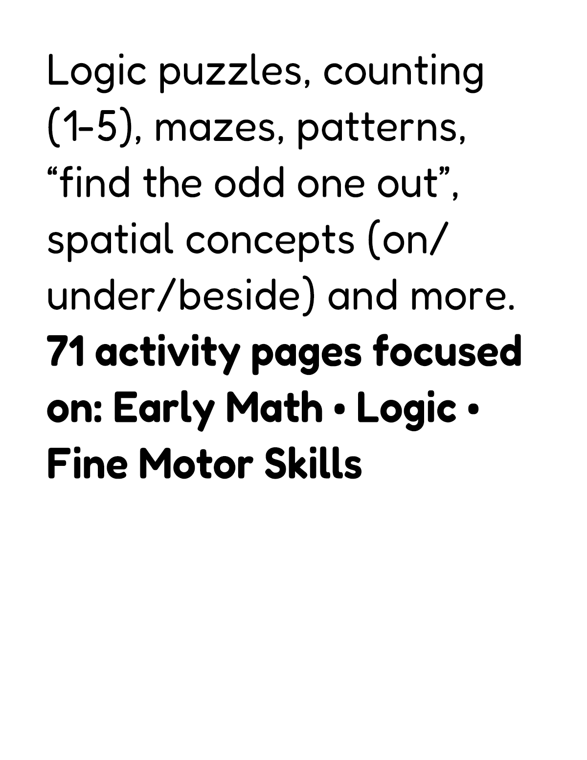 About the preschool activity book