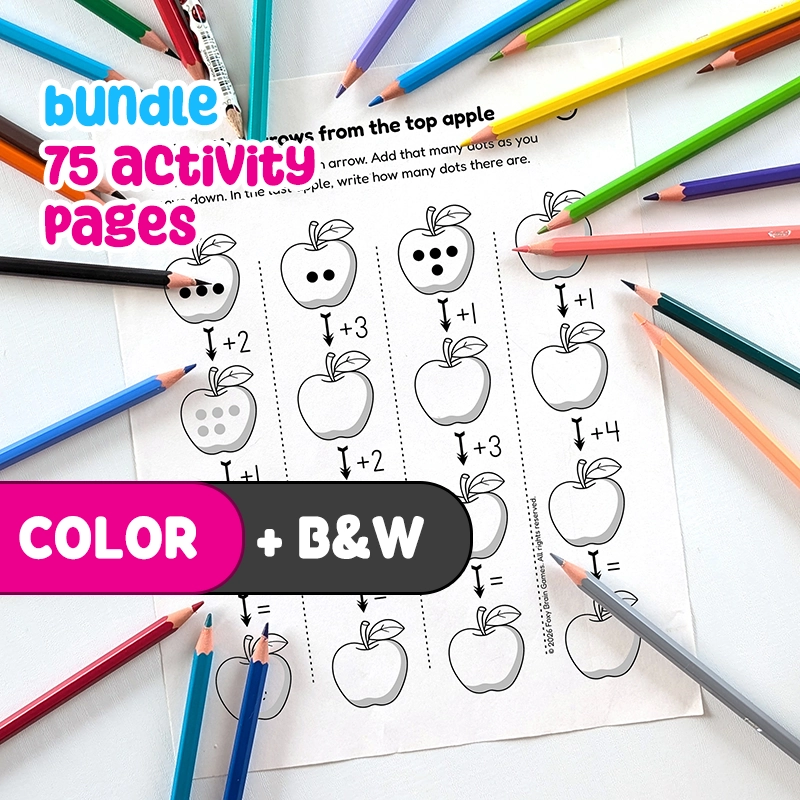 Printable PDF 75 Math Activity Pages: Counting, Addition & Subtraction | Addition