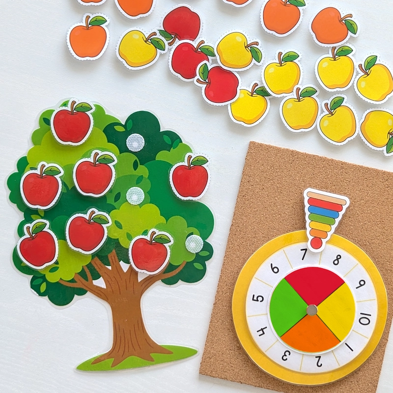 Printable PDF Instant Download Apple Counting Game