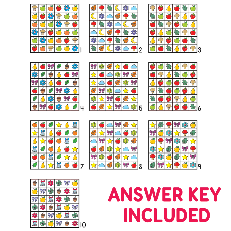 Printable PDF | Printable 6x6 cut and paste Sudoku Set