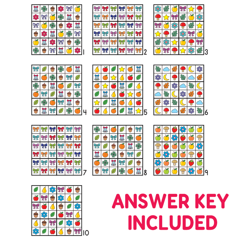 Printable PDF | Printable 6x6 cut and paste Sudoku Set