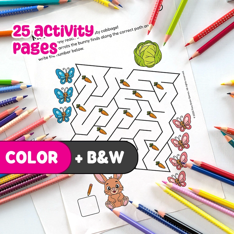 Printable PDF | Direct Download Kindergarten Math Worksheets: Counting 1-20