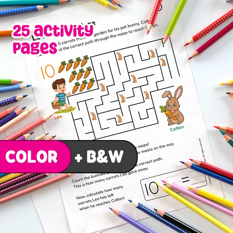 Printable PDF | Direct Download Kindergarten Subtraction Worksheets