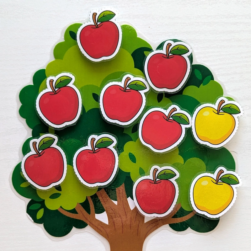 Printable PDF Instant Download Apple Number Bonds Practice for Kindergarten Kids
