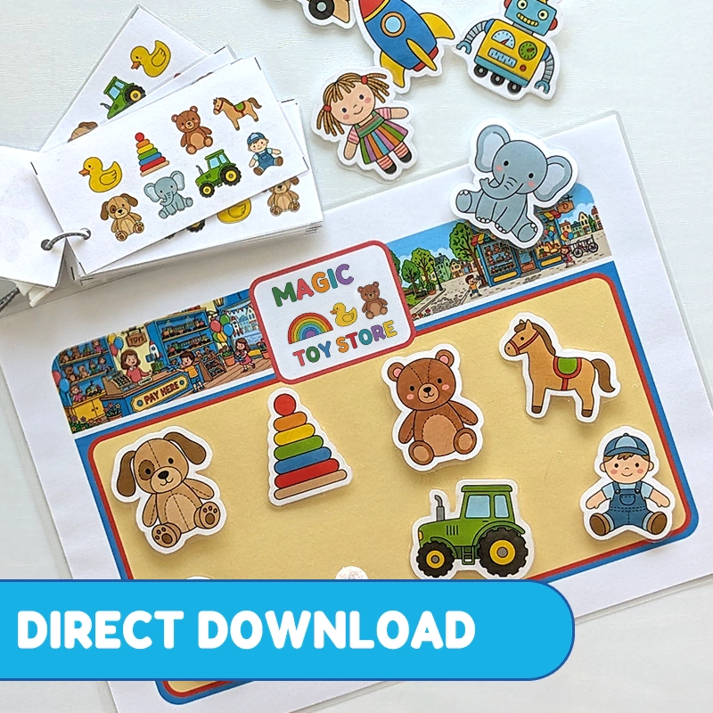 Printable PDF | Direct Download Toy Store Matching Game