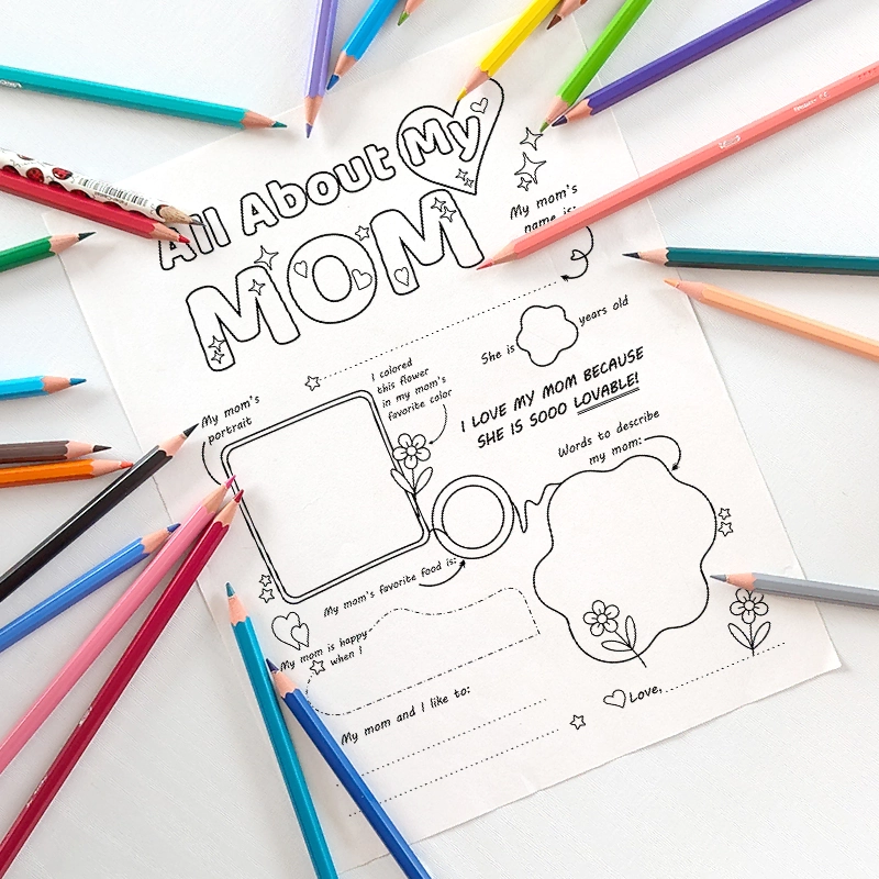 Printable PDF | Mother's Day Coloring Questionnaire