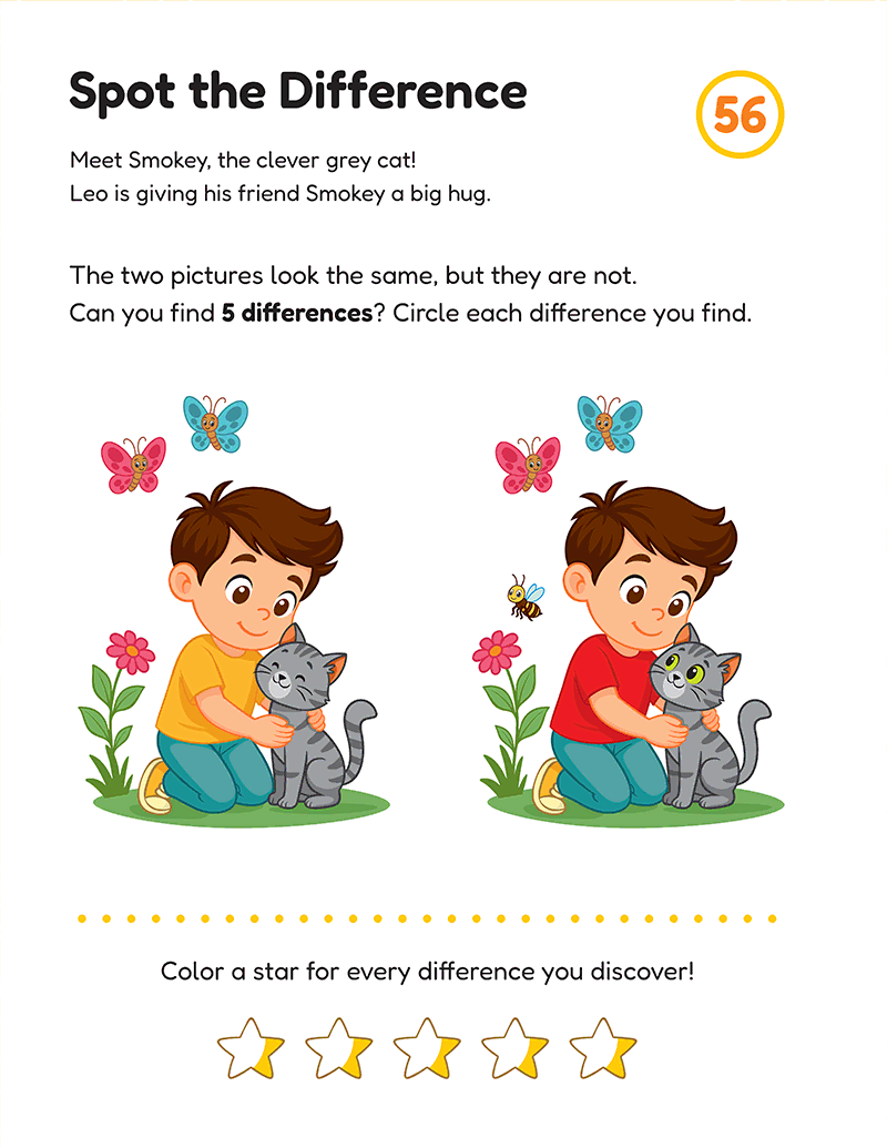 Play And Learn With Mia And Leo | Preschool Activity Page