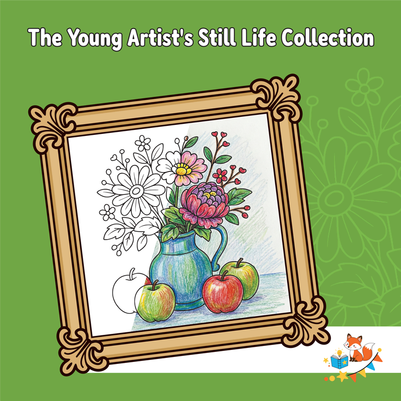 The Young Artists Still Life Collection | Still Life Coloring Book For Kids Ages 8-12