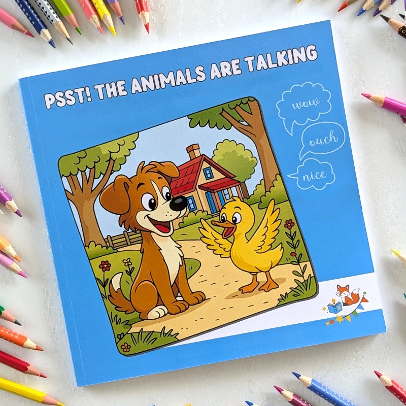 Psst! The Animals Are Talking | Expressive Animals Coloring Book For Kids Ages 5-9