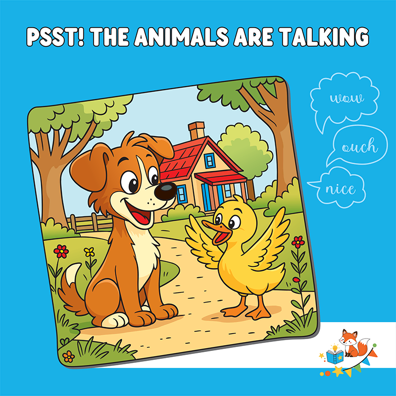 Psst! The Animals Are Talking | Expressive Animals Coloring Book For Kids Ages 5-9